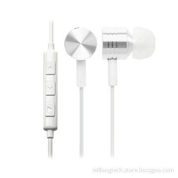 2014 Fashionable Metal Earphones with Volume Control For MP4, Mobile phone